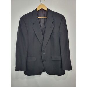 Hart Schaffner Marx Black Pinstripe Wool Blend Suit‎ Jacket Blazer Dillard's 42R